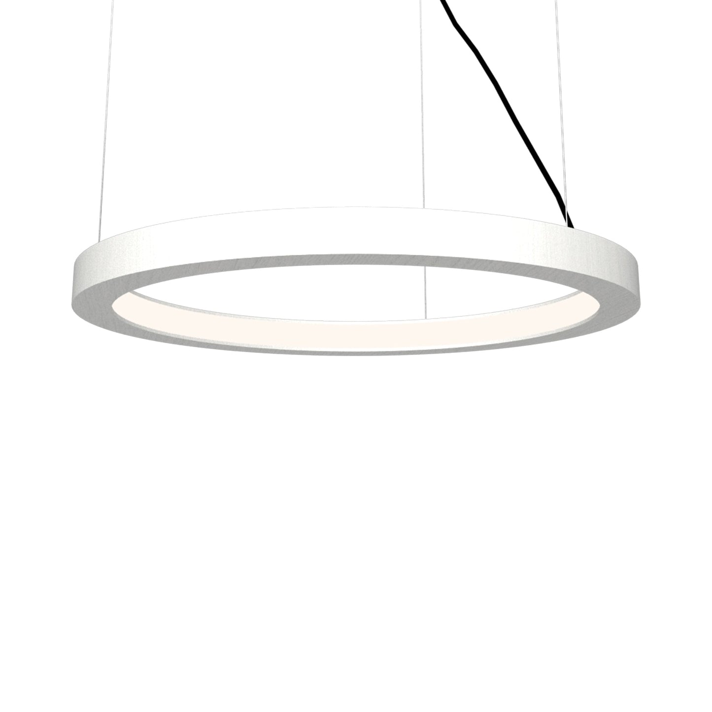 Frame LED Ring Chandelier in Organic White.