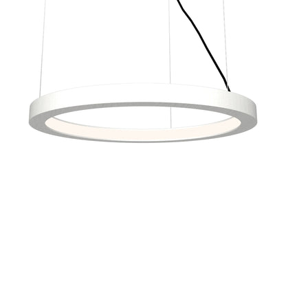 Frame LED Ring Chandelier in Organic White.