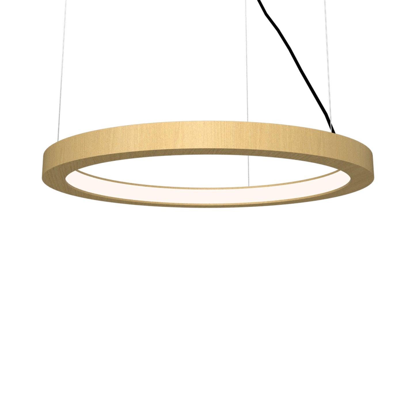 Frame LED Ring Chandelier in Organic Gold.