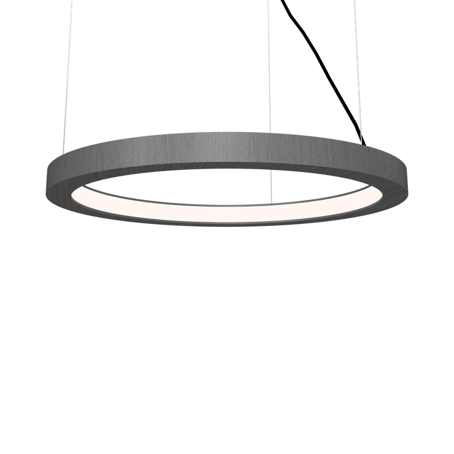 Frame LED Ring Chandelier in Organic Lead Grey.