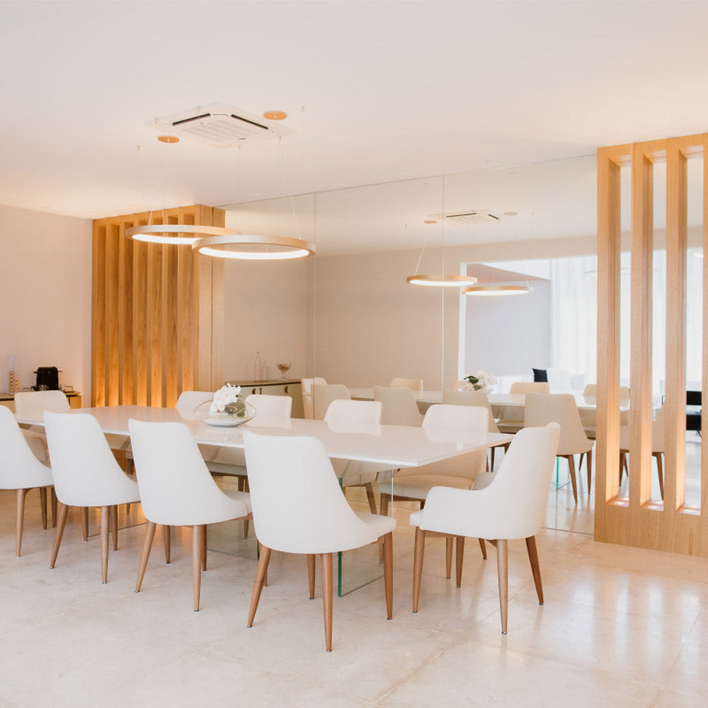 Frame LED Mini Pendant Light in dining room.