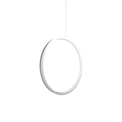 Frame LED Vertical Pendant Light in Organic White (23.62-Inch).