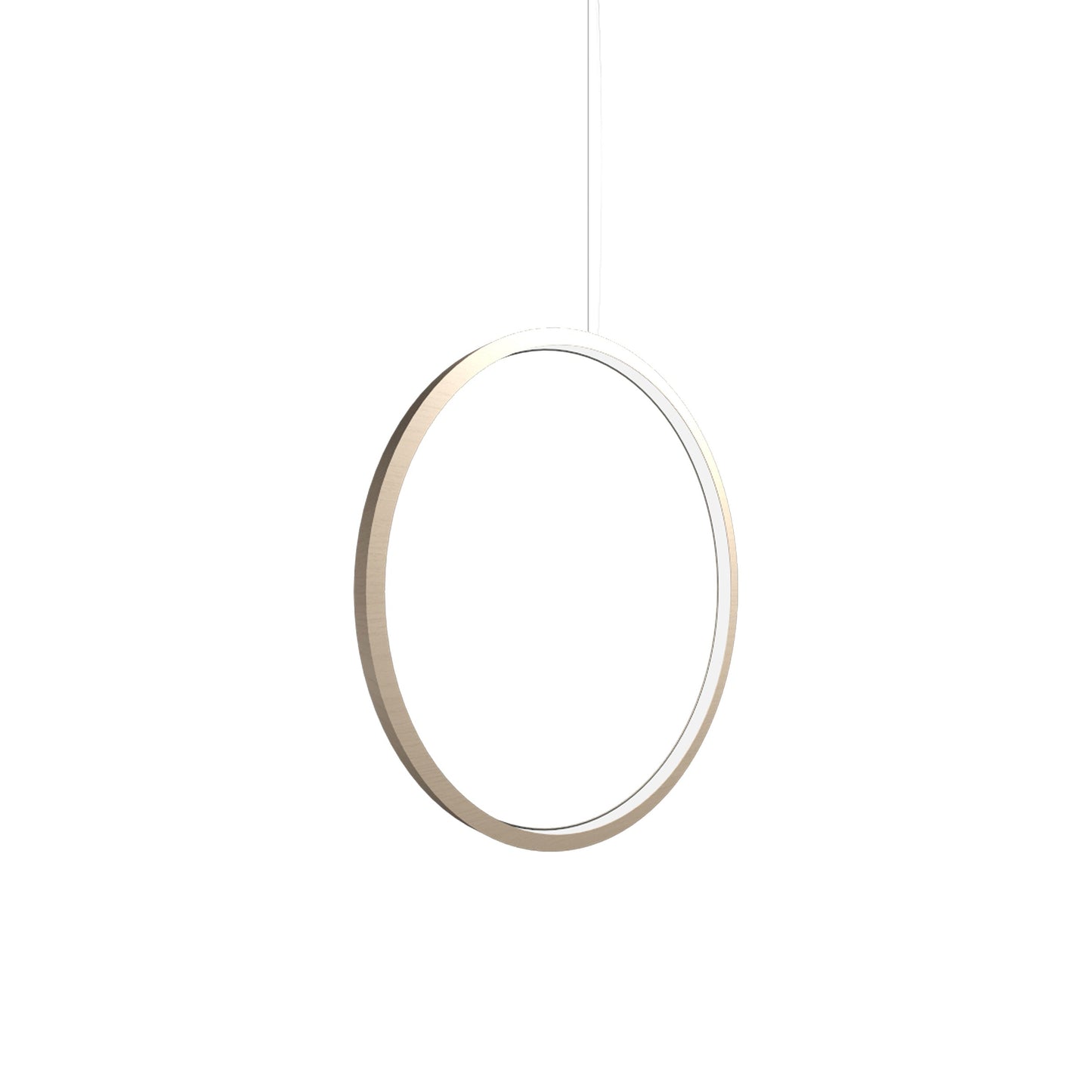 Frame LED Vertical Pendant Light in Organic Cappuccino (23.62-Inch).