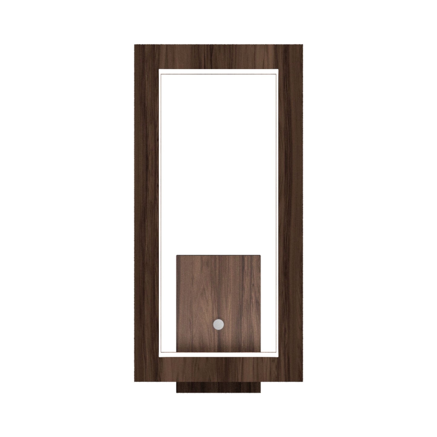Frame LED Wall Light in American Walnut (Rectangle).