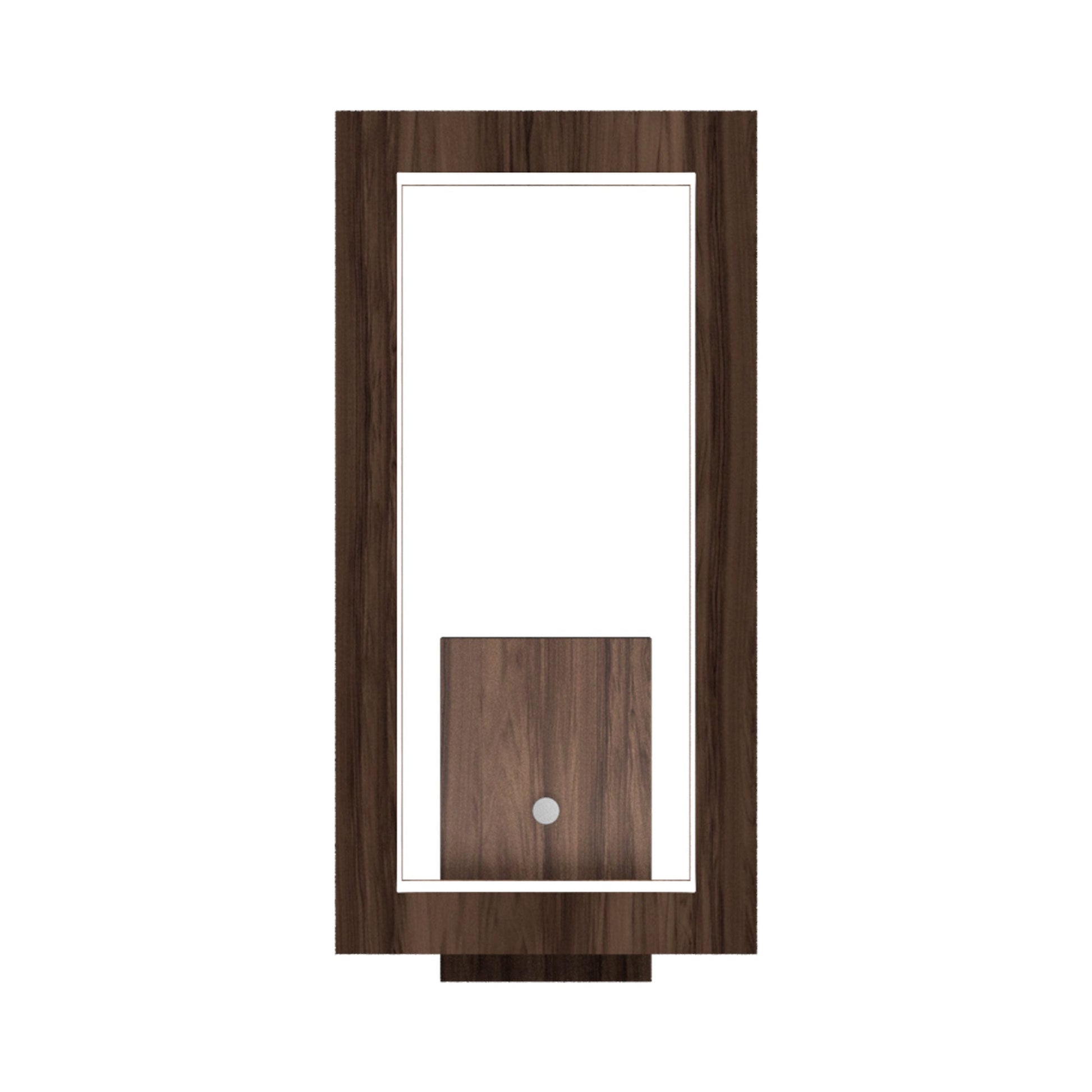 Frame LED Wall Light in American Walnut (Rectangle).