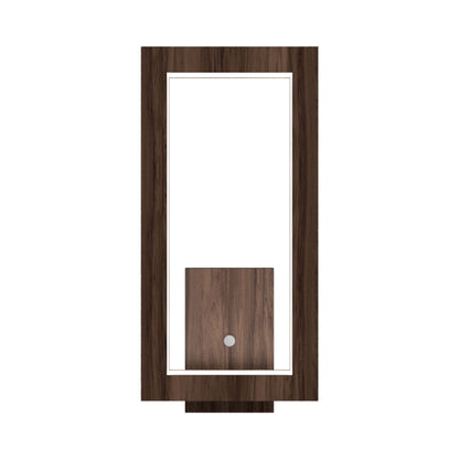Frame LED Wall Light in American Walnut (Rectangle).