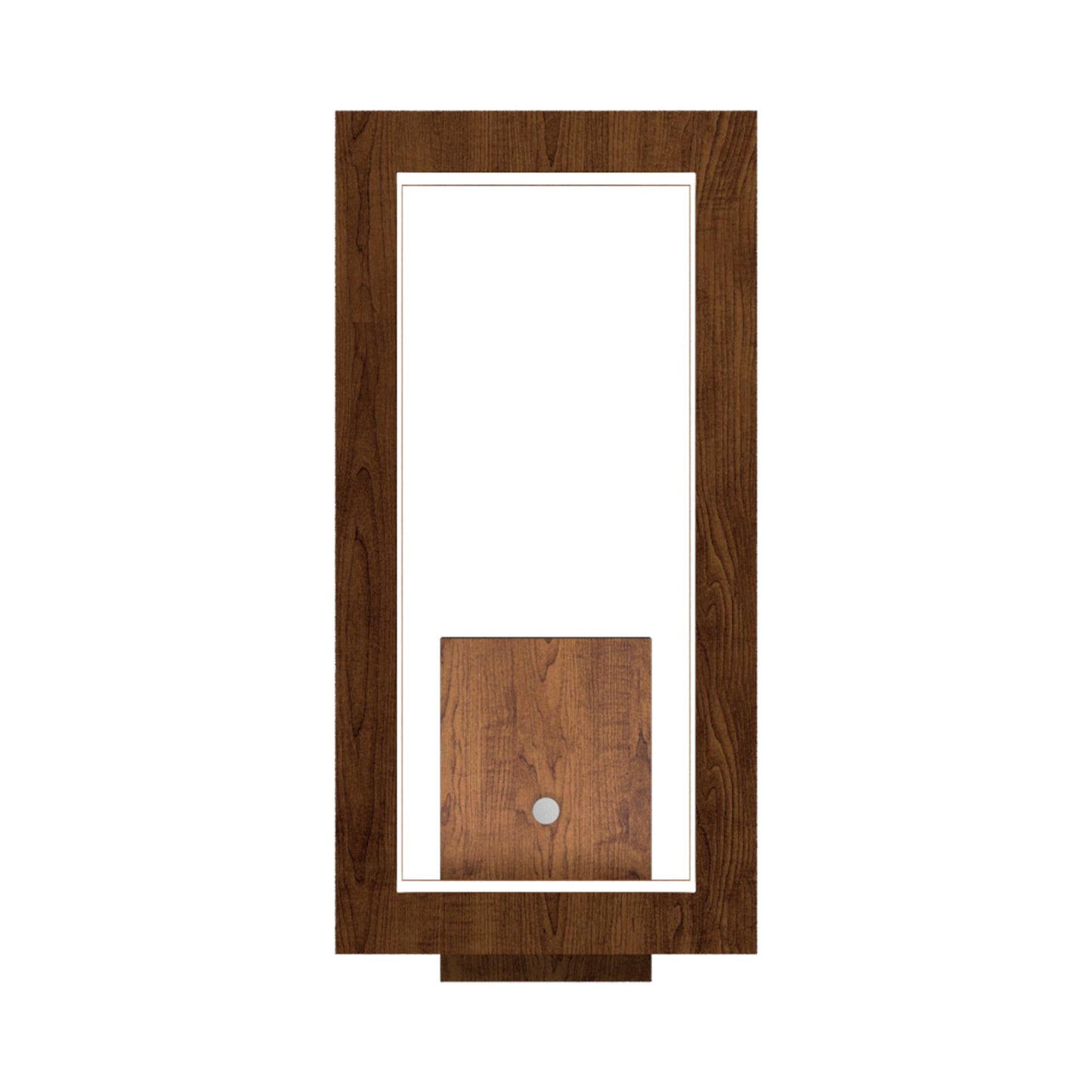 Frame LED Wall Light in Imbuia (Rectangle).