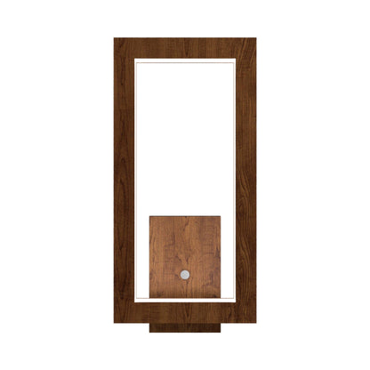 Frame LED Wall Light in Imbuia (Rectangle).