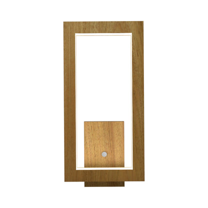 Frame LED Wall Light in Louro Freijó (Rectangle).