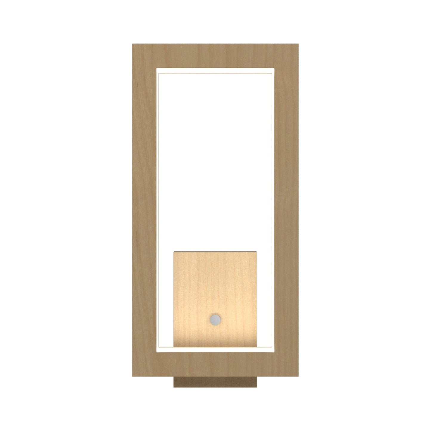 Frame LED Wall Light in Maple (Rectangle).