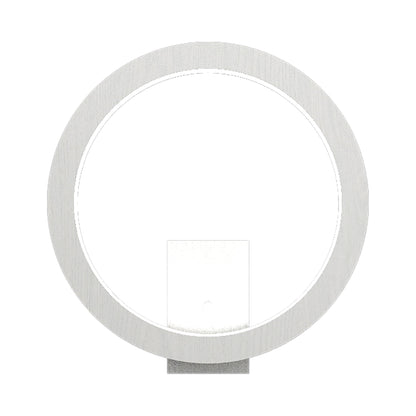 Frame LED Wall Light in Organic White (Round).