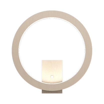 Frame LED Wall Light in Organic Cappuccino (Round).