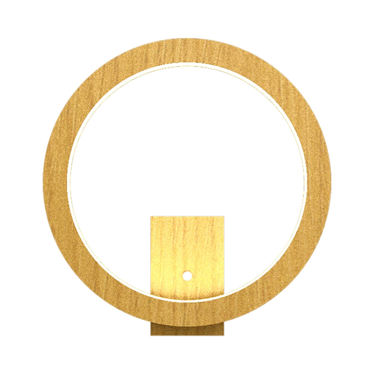 Frame LED Wall Light in Organic Gold (Round).