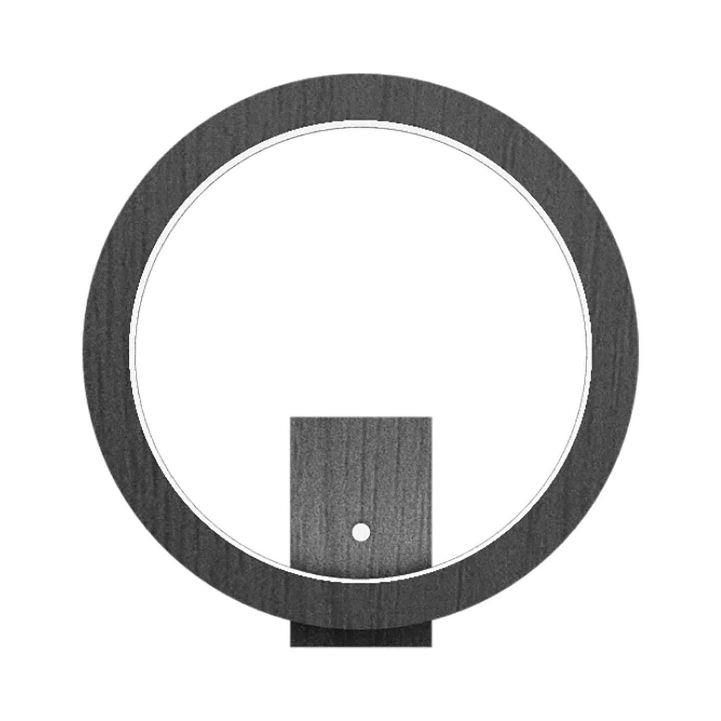 Frame LED Wall Light in Organic Lead Grey (Round).
