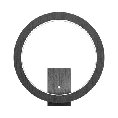 Frame LED Wall Light in Organic Lead Grey (Round).