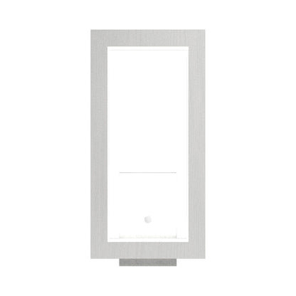 Frame LED Wall Light in Organic White (Rectangle).