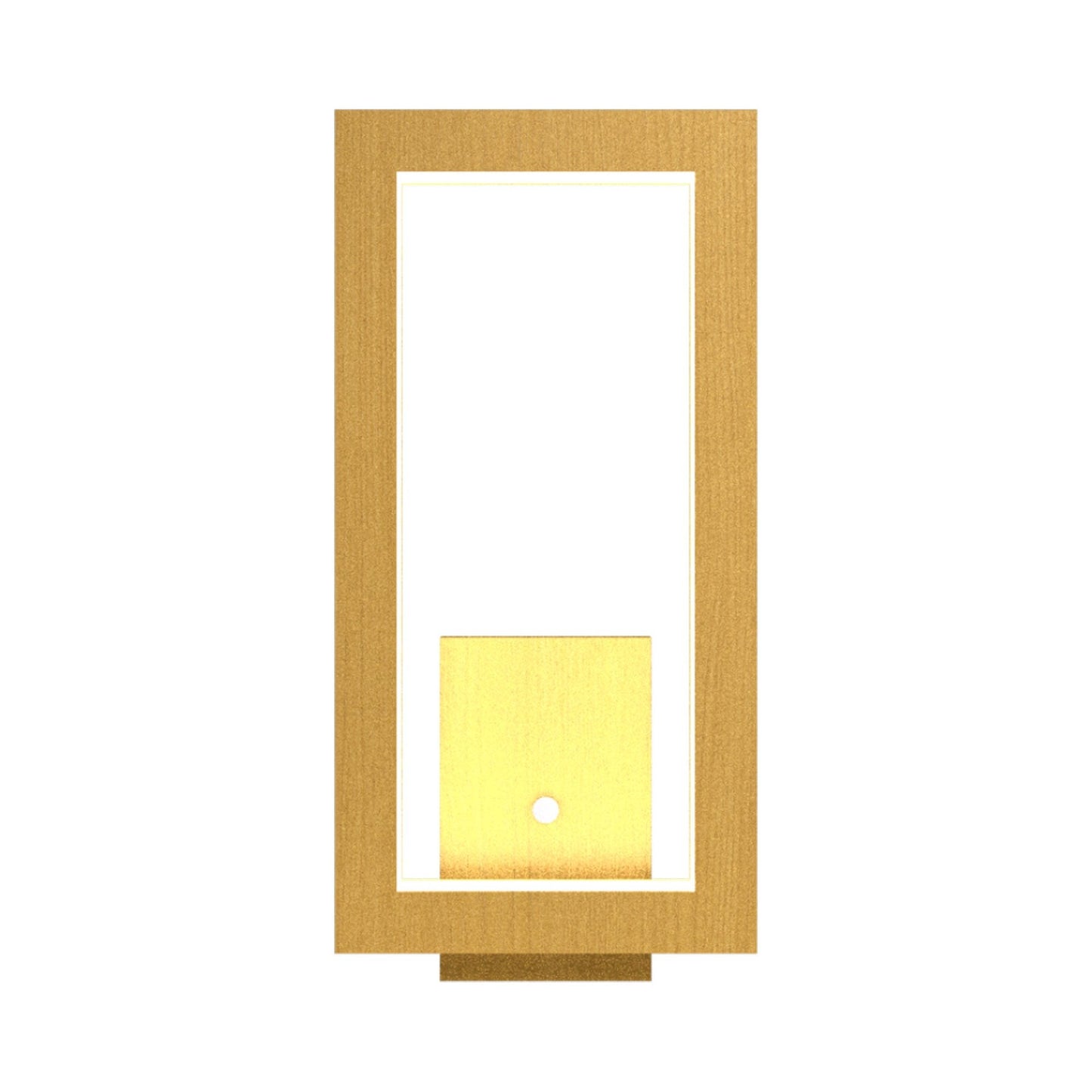 Frame LED Wall Light in Organic Gold (Rectangle).