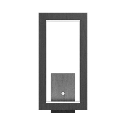 Frame LED Wall Light in Organic Lead Grey (Rectangle).