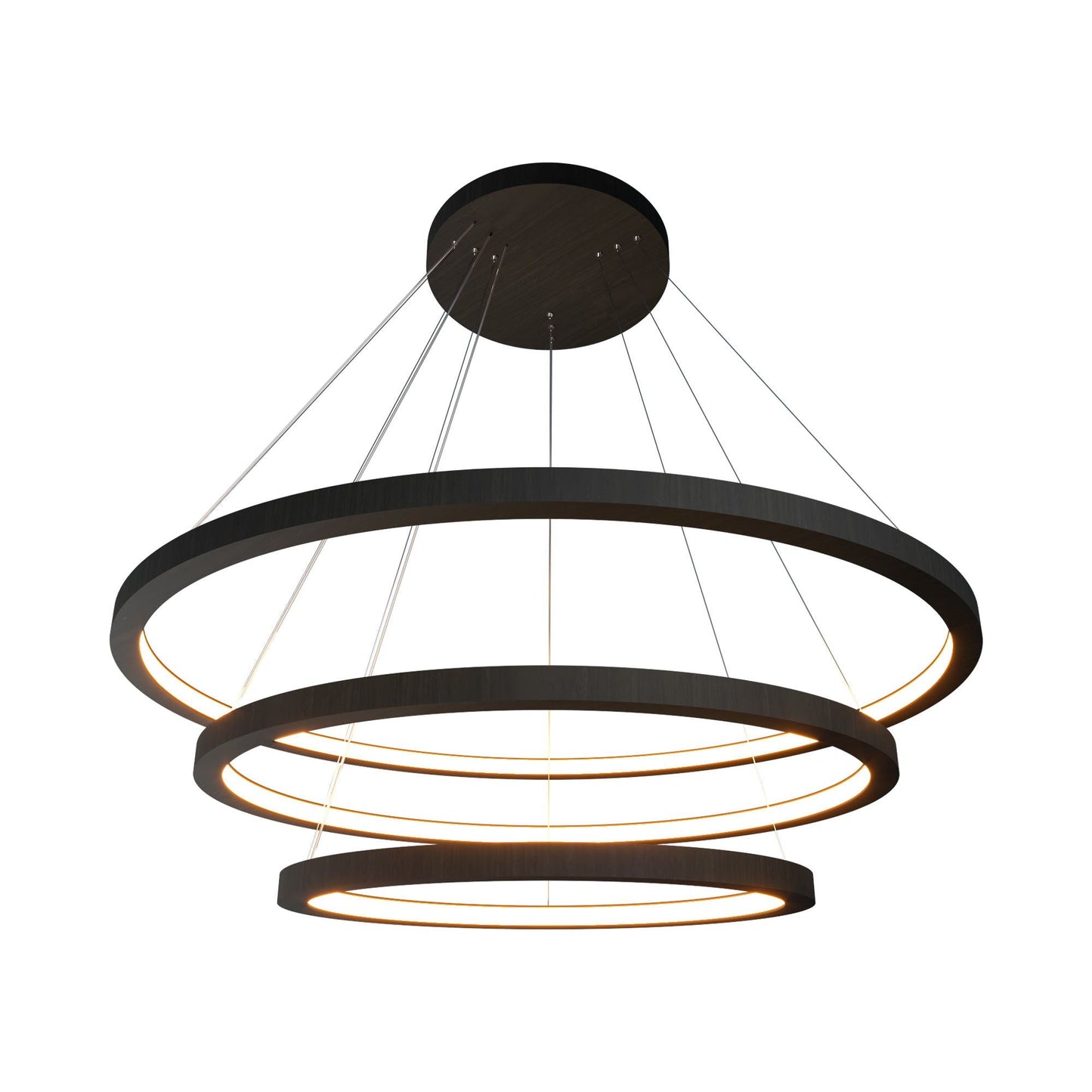 Frame Trio LED Pendant Light in Charcoal.