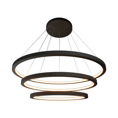 Frame Trio LED Pendant Light in Charcoal.
