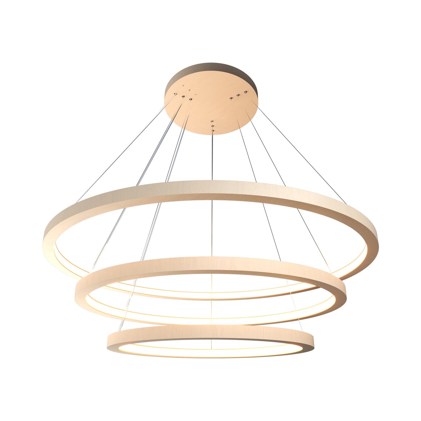Frame Trio LED Pendant Light in Organic Cappuccino.