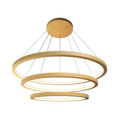 Frame Trio LED Pendant Light in Organic Gold.