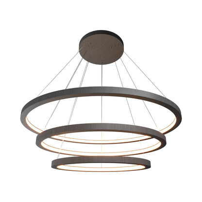 Frame Trio LED Pendant Light in Organic Lead Grey.