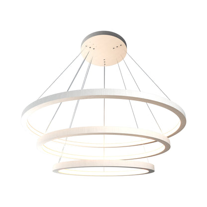 Frame Trio LED Pendant Light in Organic White.