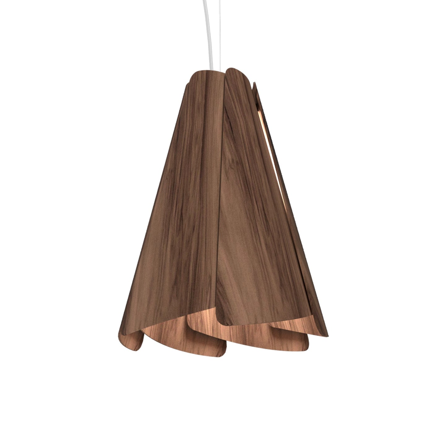 Fuchsia Pendant Light in American Walnut (12.99-Inch).