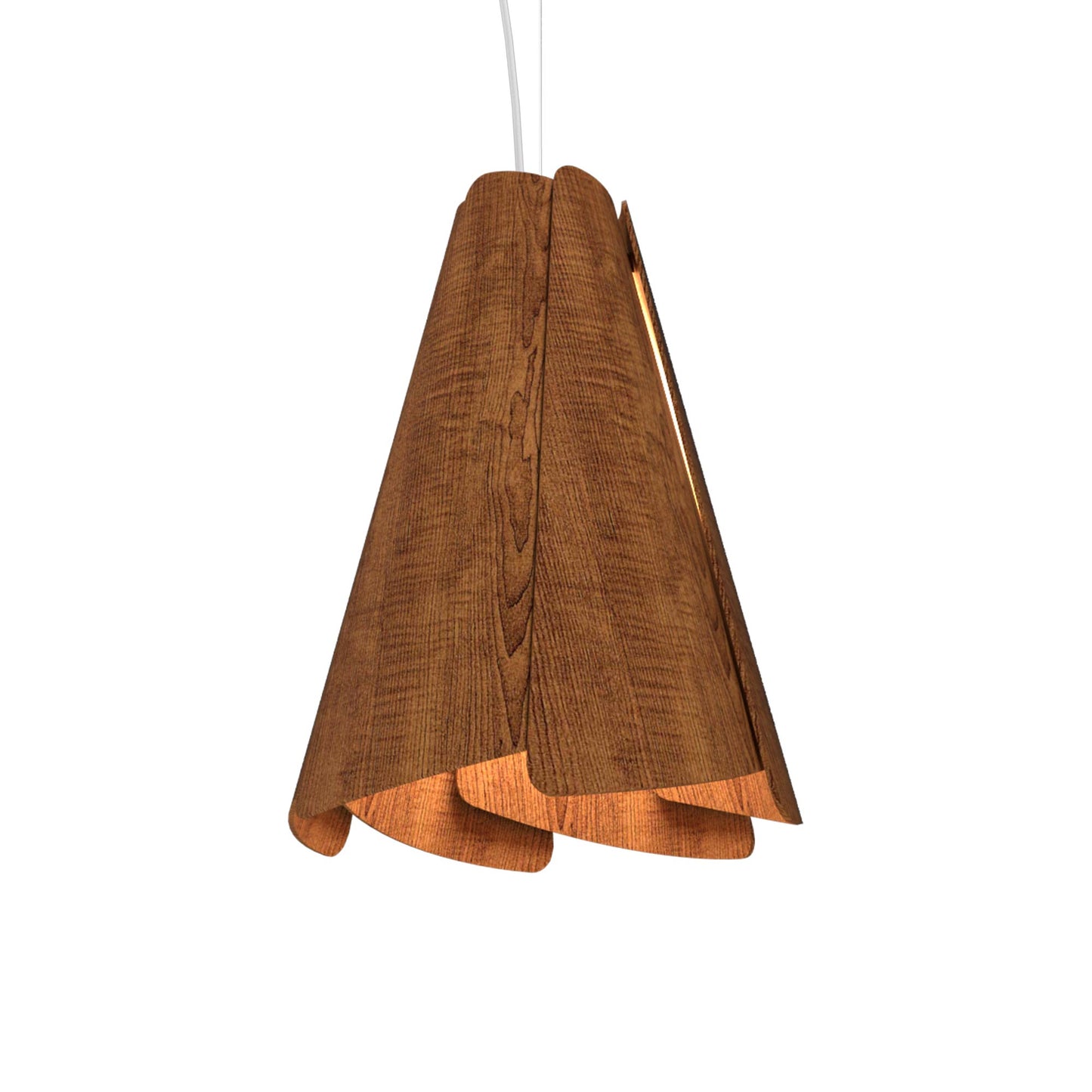 Fuchsia Pendant Light in Imbuia (12.99-Inch).