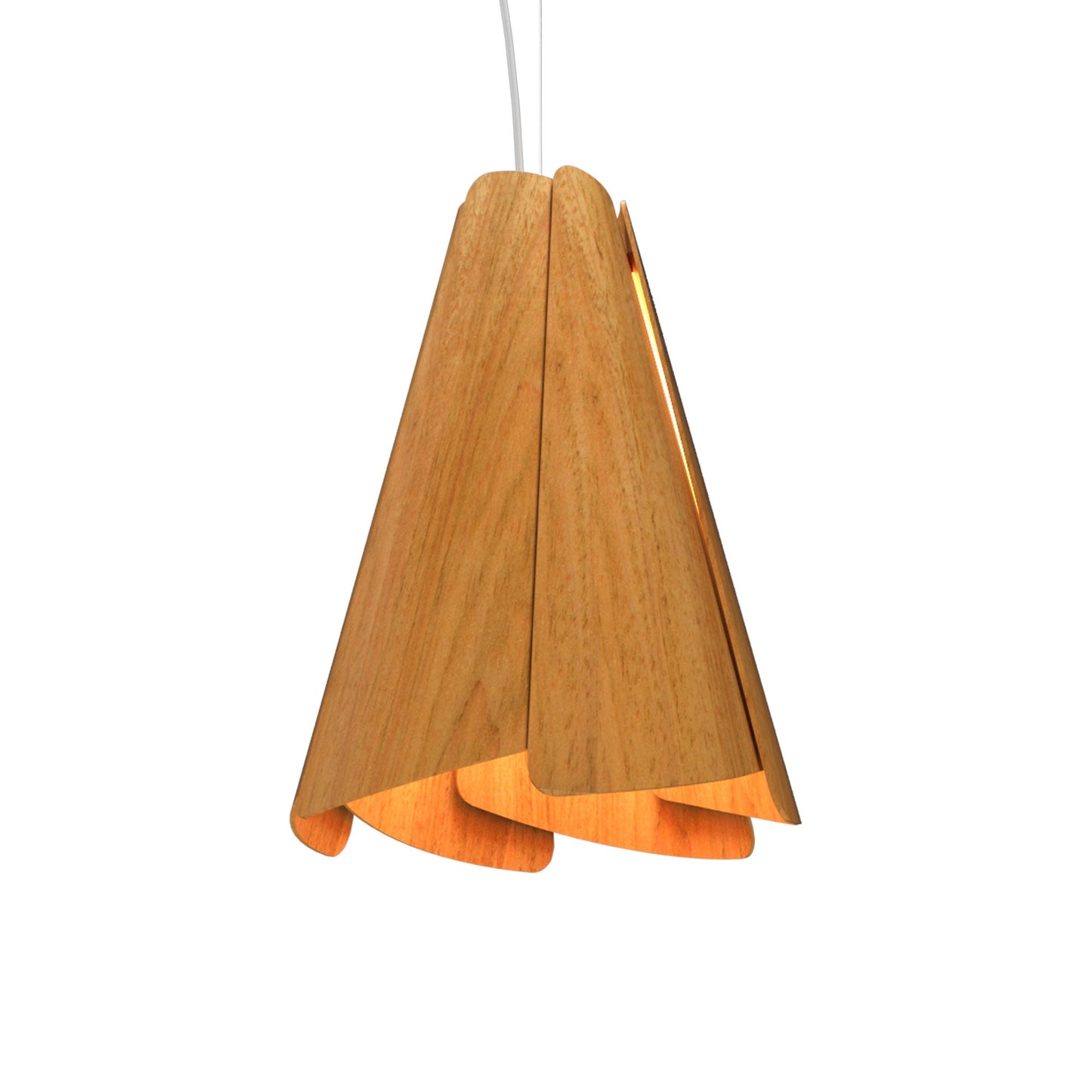 Fuchsia Pendant Light in Louro Freijo (12.99-Inch).