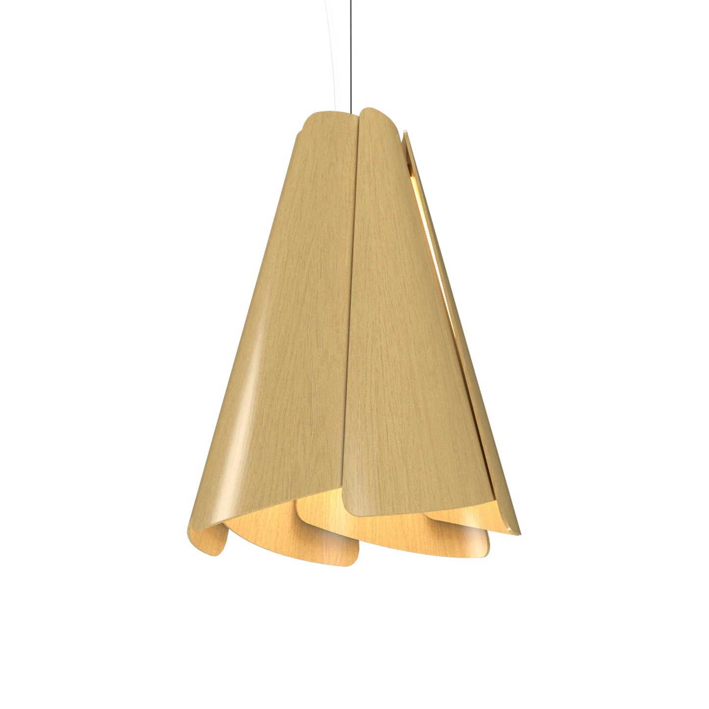 Fuchsia Pendant Light in Organic Gold (12.99-Inch).