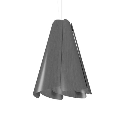 Fuchsia Pendant Light in Organic Lead Grey (12.99-Inch).