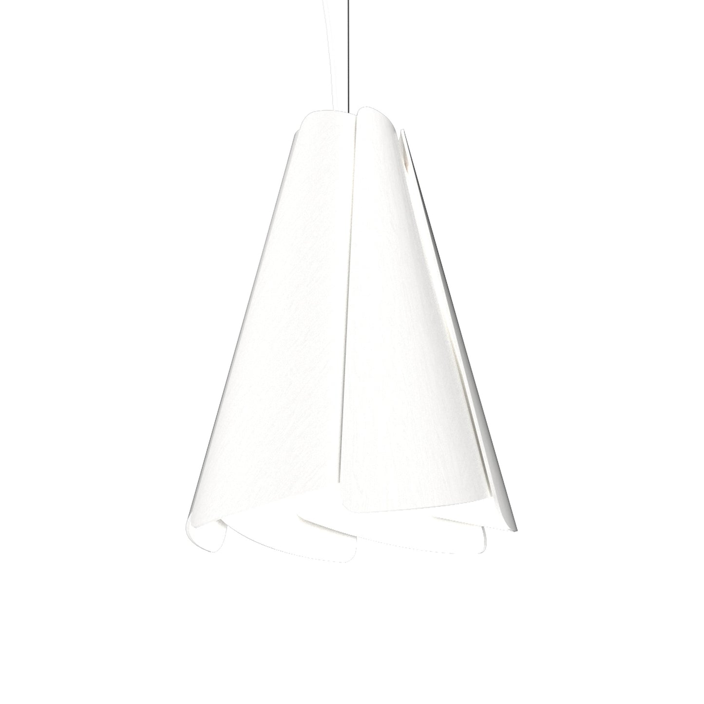 Fuchsia Pendant Light in Organic White (12.99-Inch).