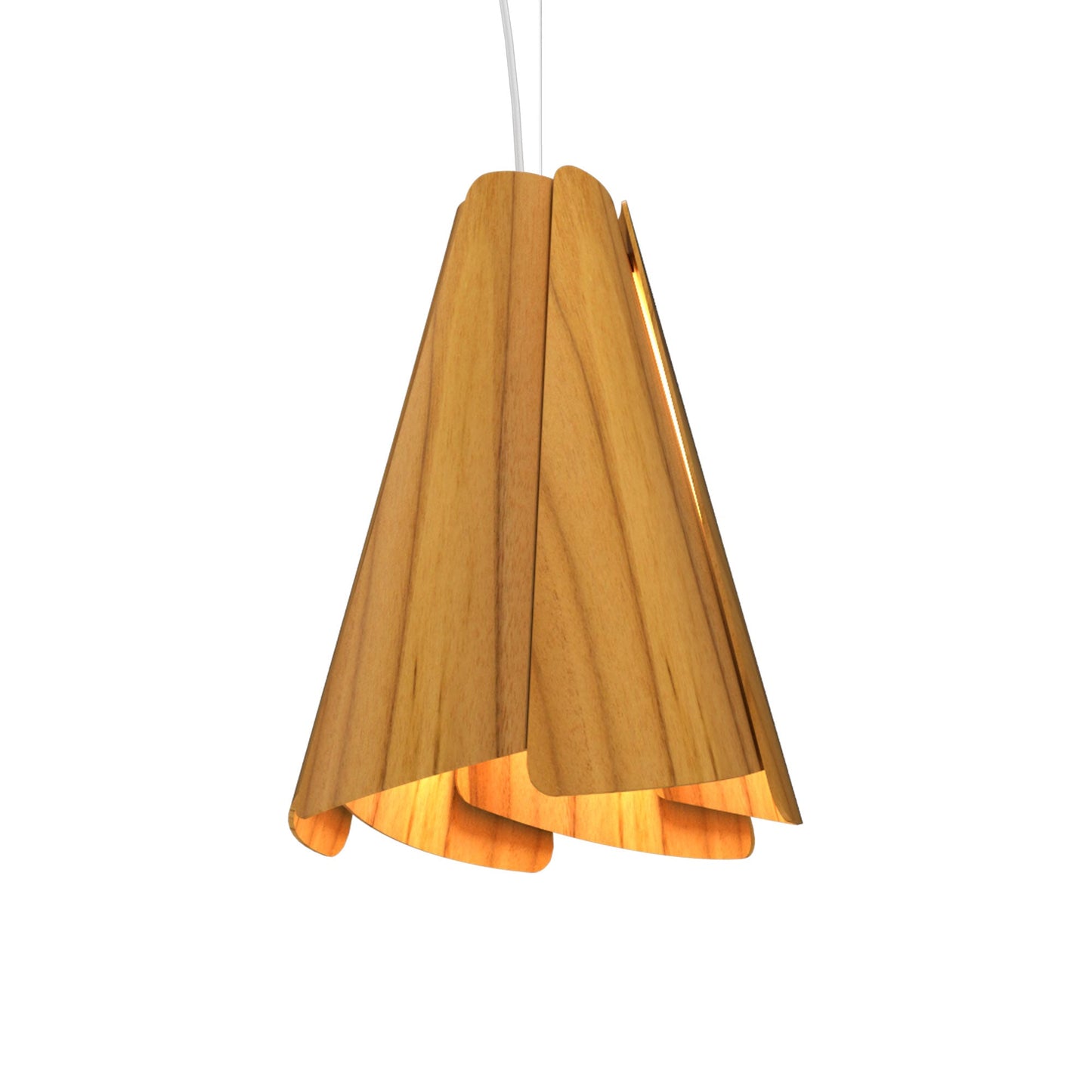 Fuchsia Pendant Light in Teak (12.99-Inch).