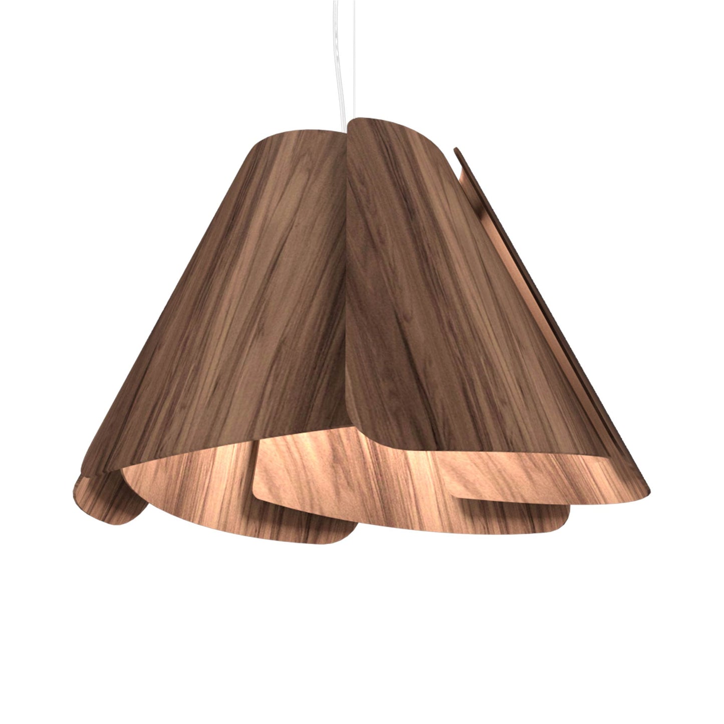 Fuchsia Pendant Light in American Walnut (23.62-Inch).