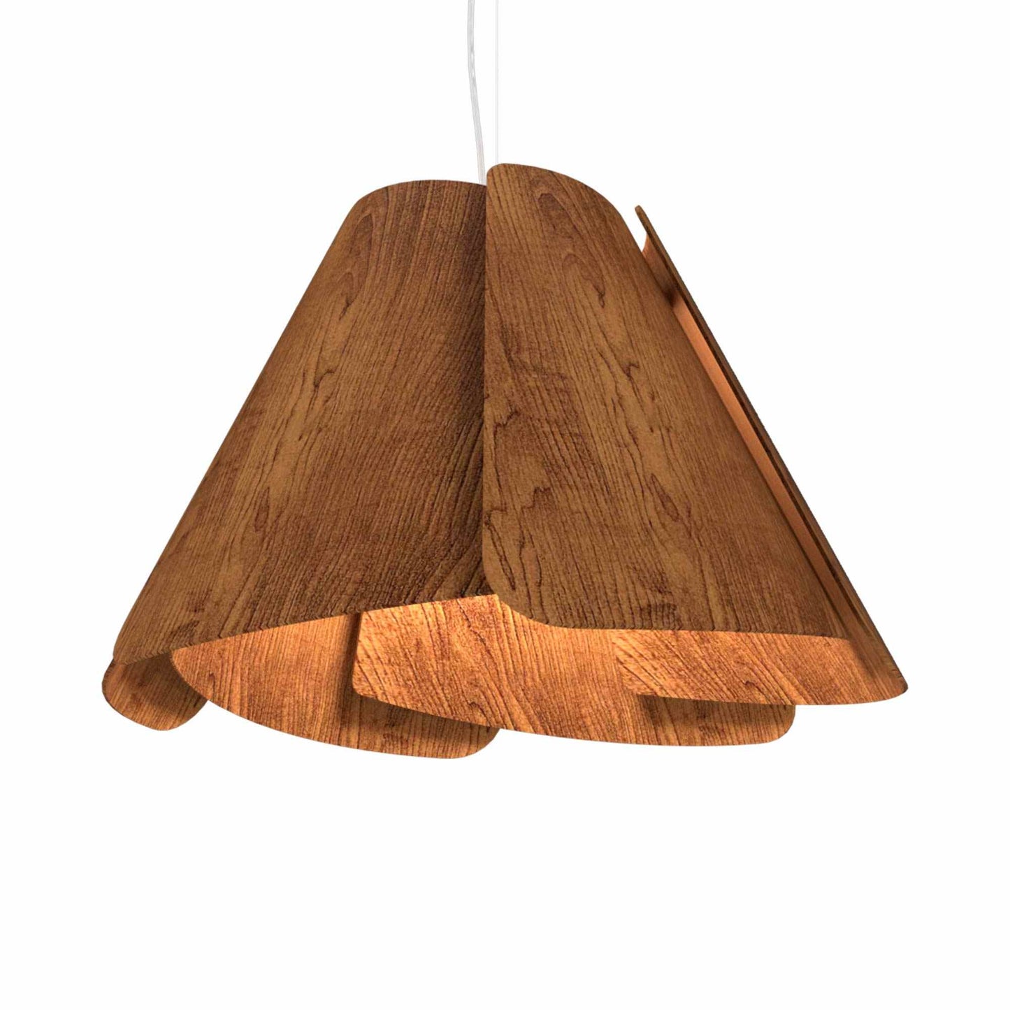 Fuchsia Pendant Light in Imbuia (23.62-Inch).