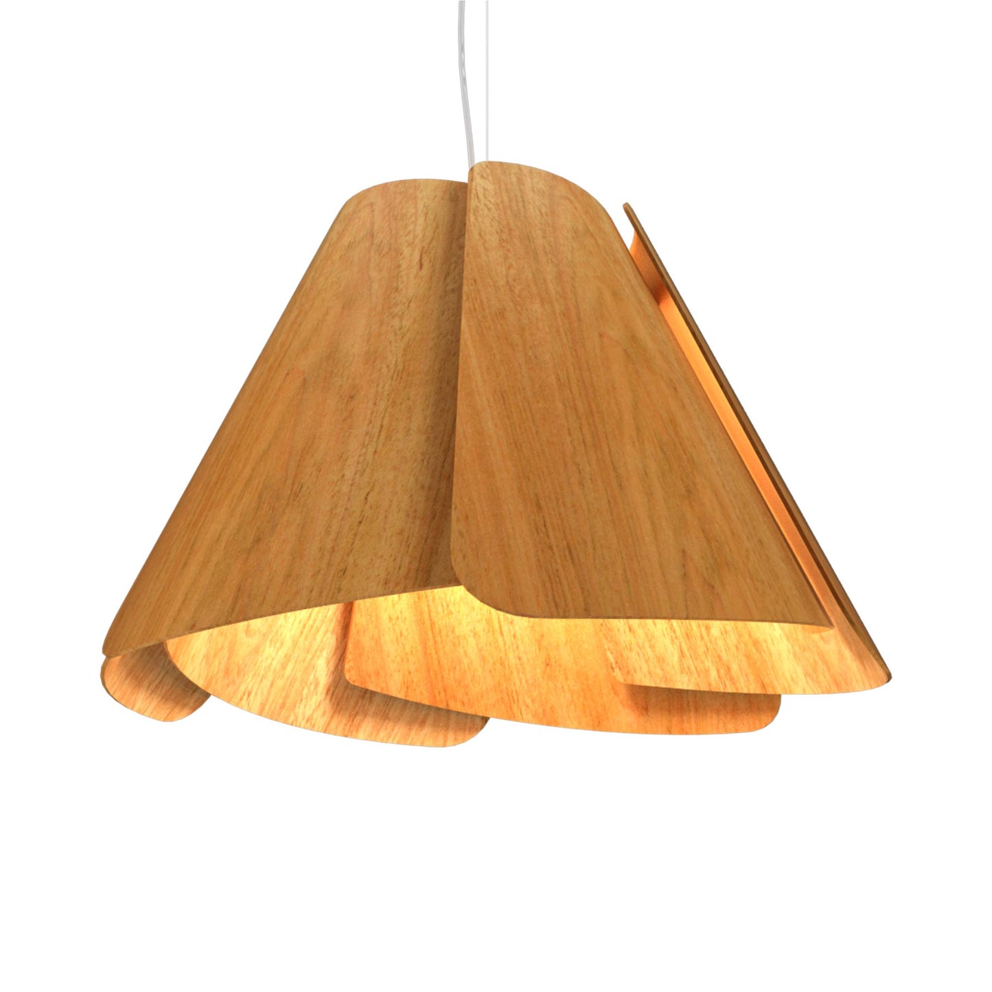 Fuchsia Pendant Light in Louro Freijo (23.62-Inch).