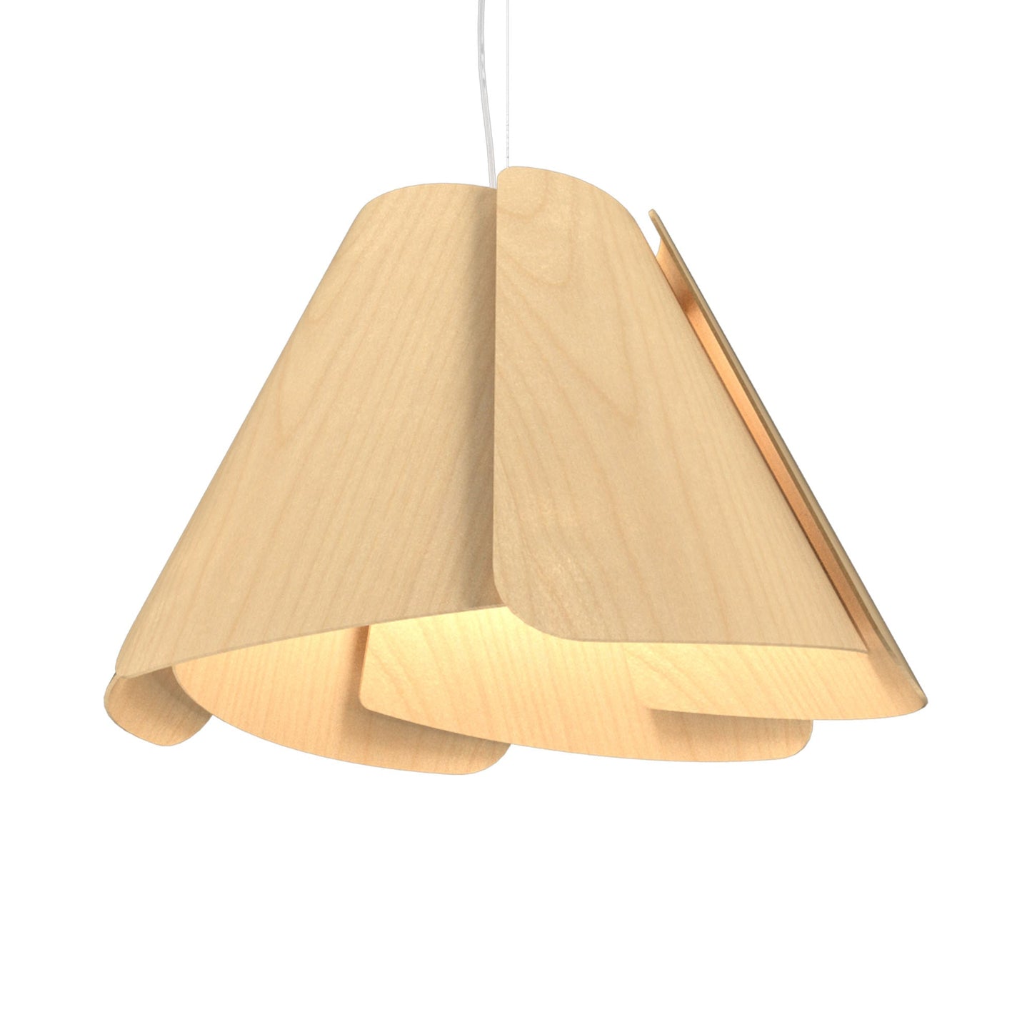 Fuchsia Pendant Light in Maple (23.62-Inch).