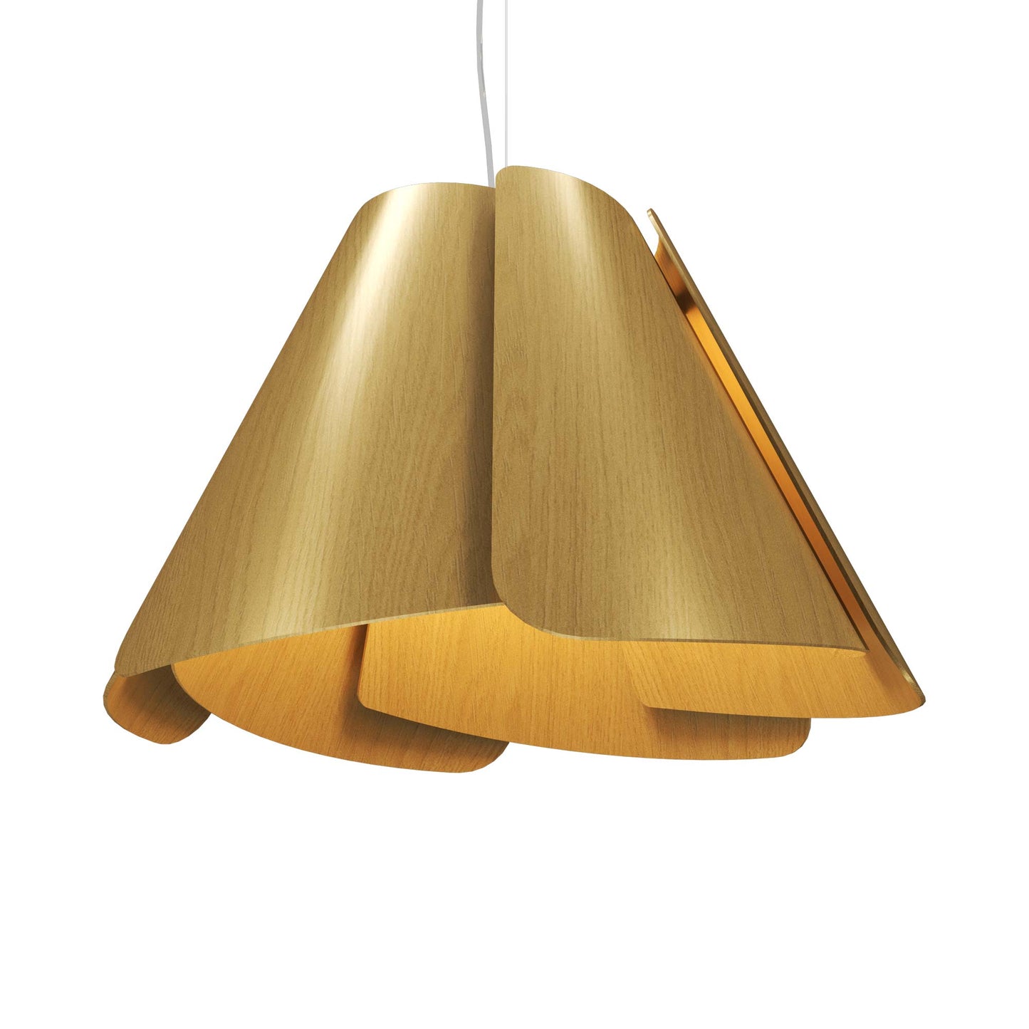 Fuchsia Pendant Light in Organic Gold (23.62-Inch).