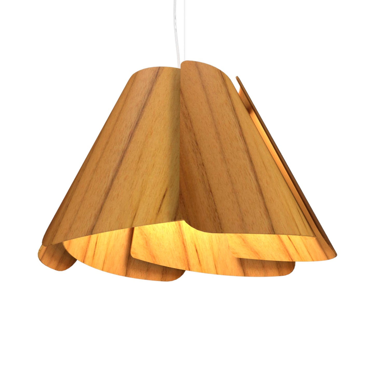 Fuchsia Pendant Light in Teak (23.62-Inch).