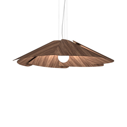 Fuchsia Pendant Light in American Walnut (37.4-Inch).