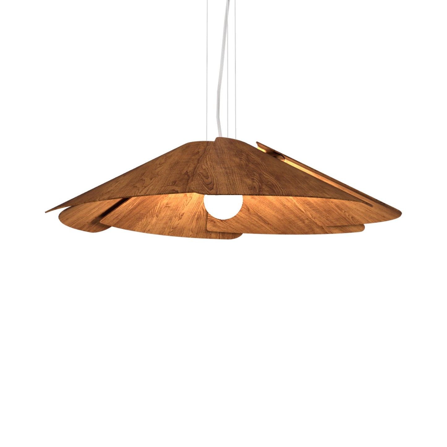 Fuchsia Pendant Light in Imbuia (37.4-Inch).
