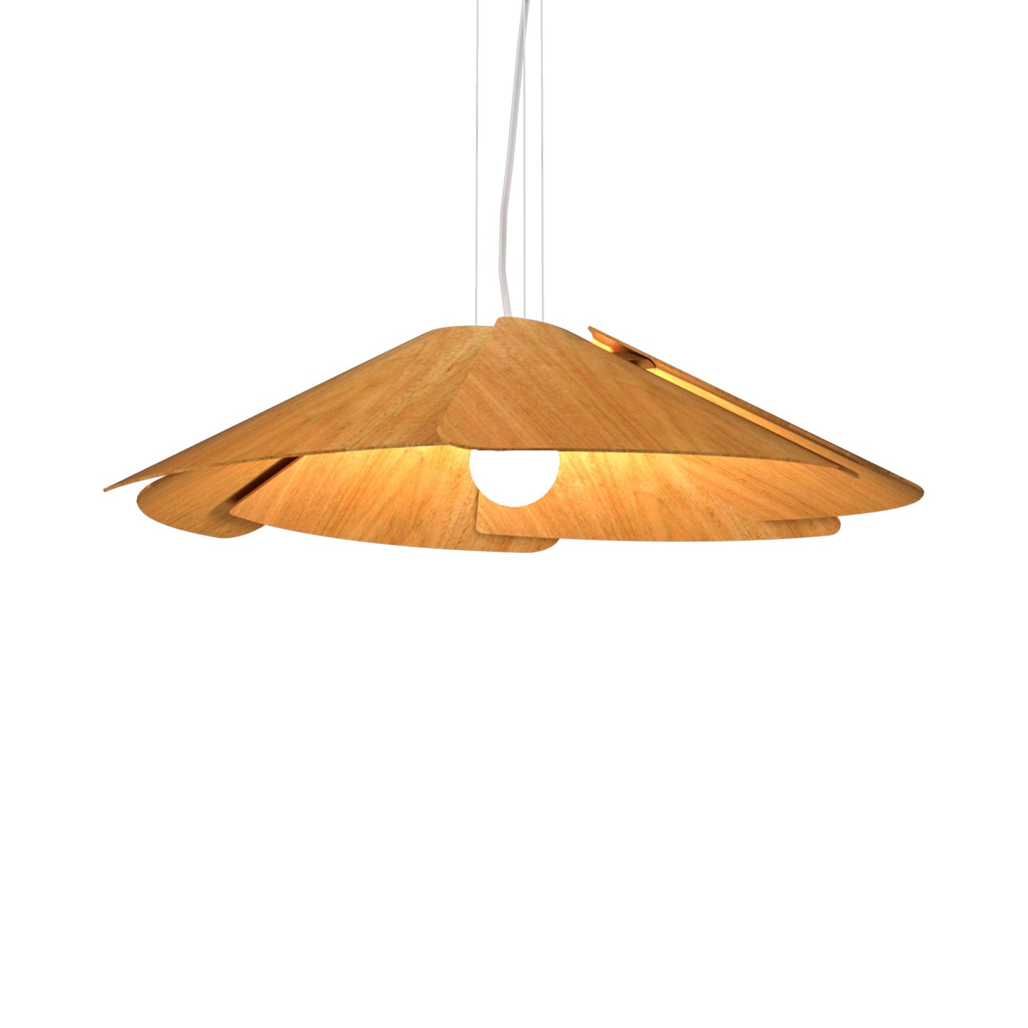 Fuchsia Pendant Light in Louro Freijo (37.4-Inch).