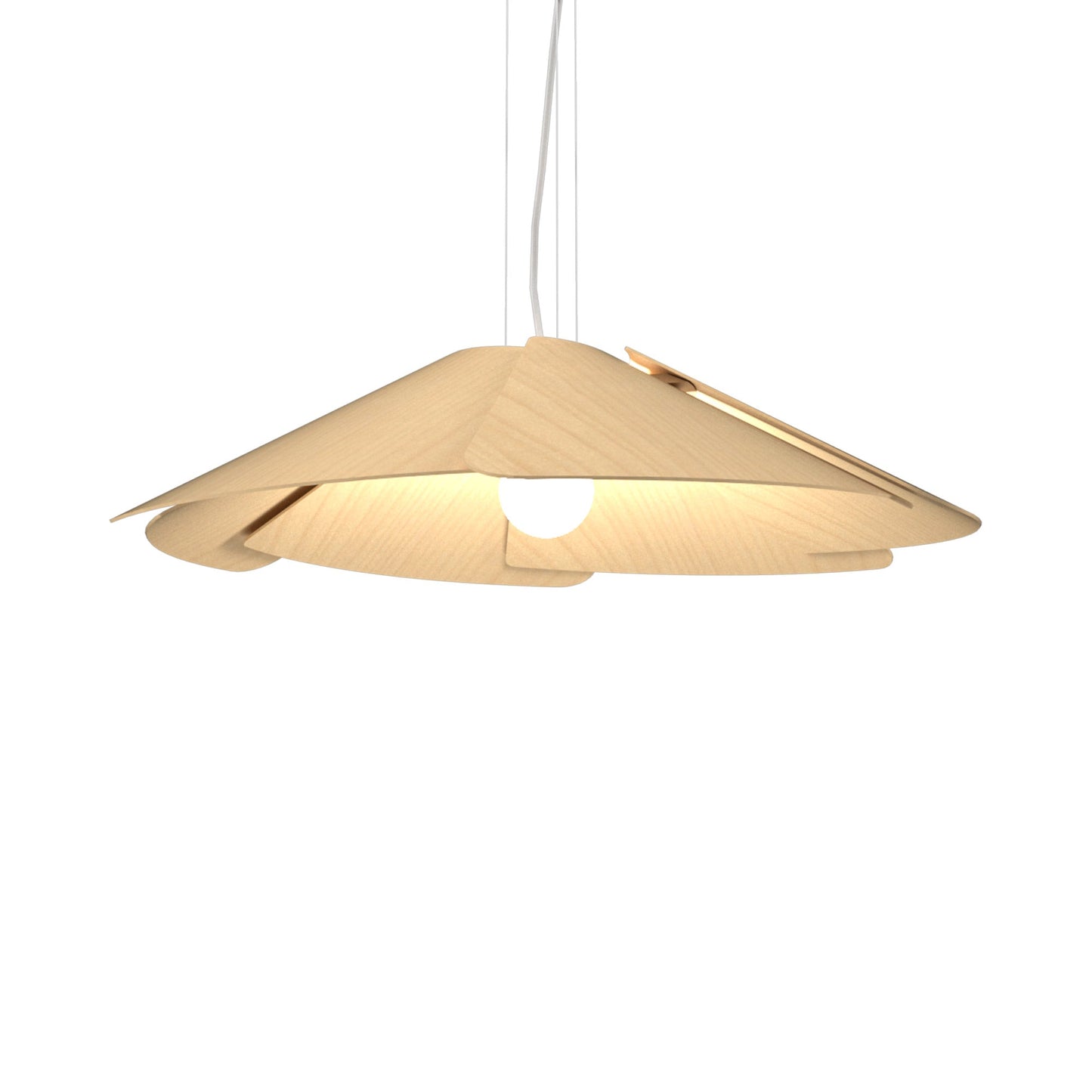 Fuchsia Pendant Light in Maple (37.4-Inch).