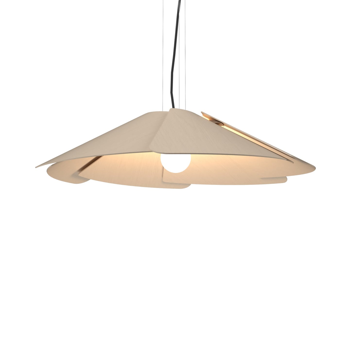 Fuchsia Pendant Light in Organic Cappuccino (37.4-Inch).