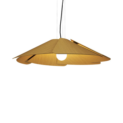 Fuchsia Pendant Light in Organic Gold (37.4-Inch).
