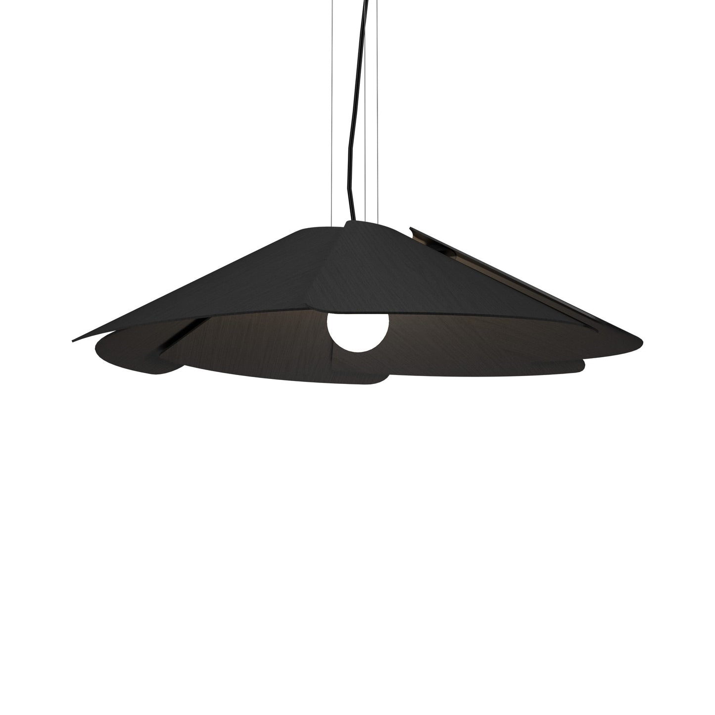 Fuchsia Pendant Light in Organic Lead Grey (37.4-Inch).