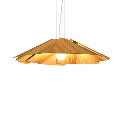 Fuchsia Pendant Light in Teak (37.4-Inch).