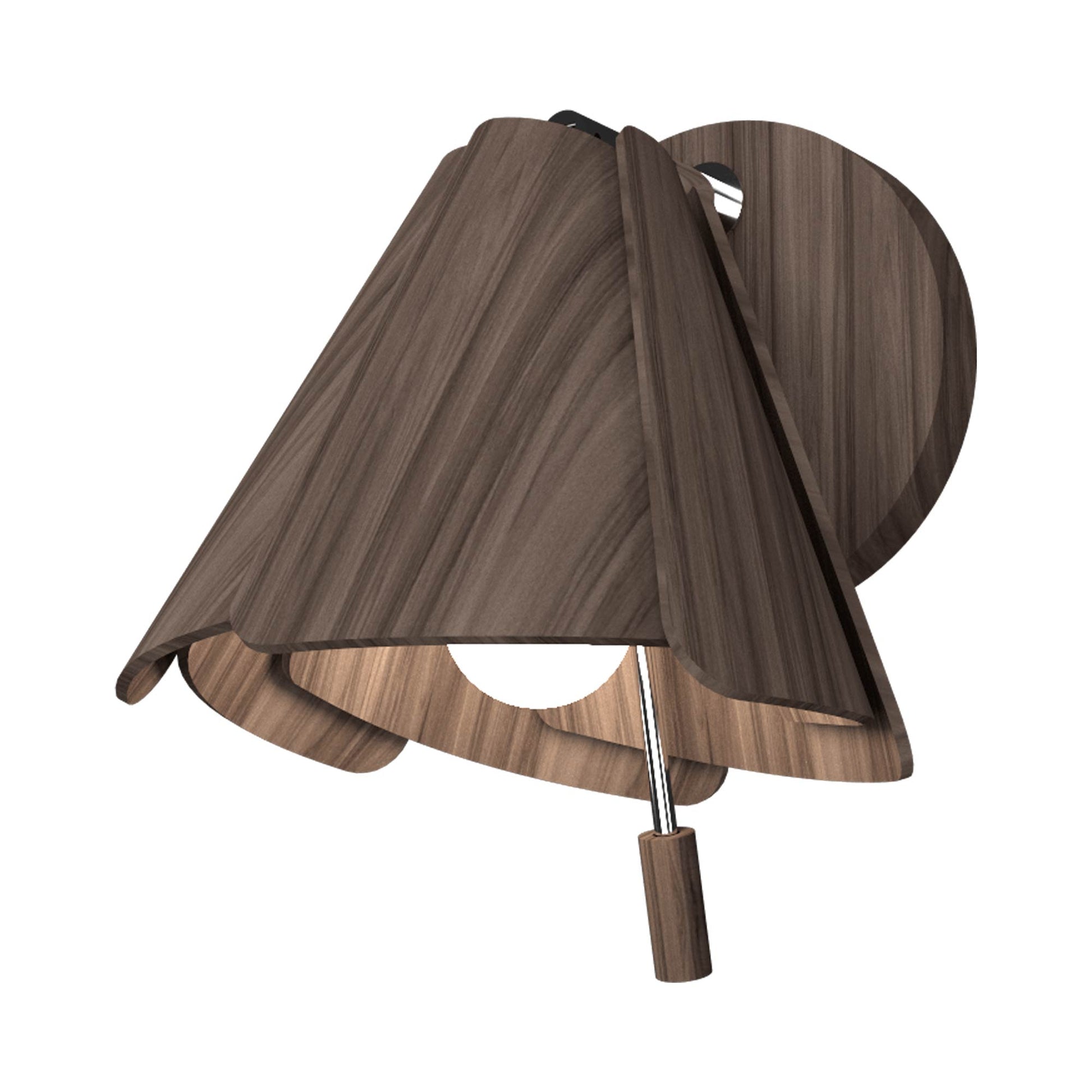 Fuchsia Wall Light in American Walnut.